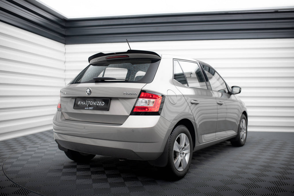 Maxton Design Spoiler CAP passend für Skoda Fabia Hatchback Mk3 schwarz Hochglanz