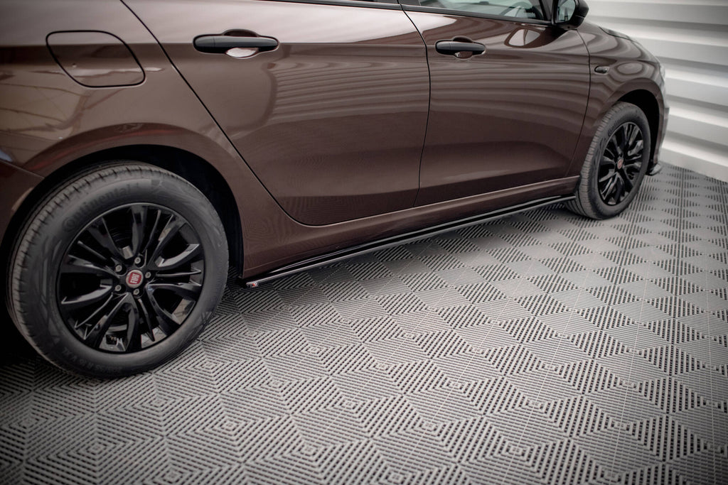 Maxton Design Street+ Seitenschweller Leisten passend für Fiat Tipo S-Design schwarz Hochglanz