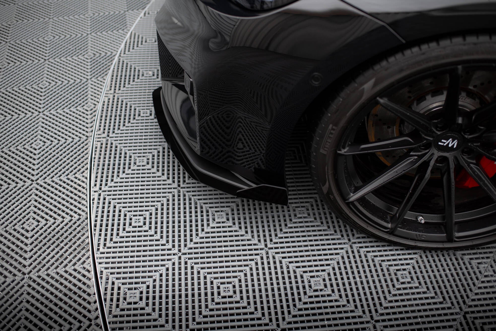 Maxton Design Street Pro Street+ Spoilerlippe Front Ansatz passend für + Flaps passend für V.1 + Flaps BMW M2 G87 schwarz Hochglanz