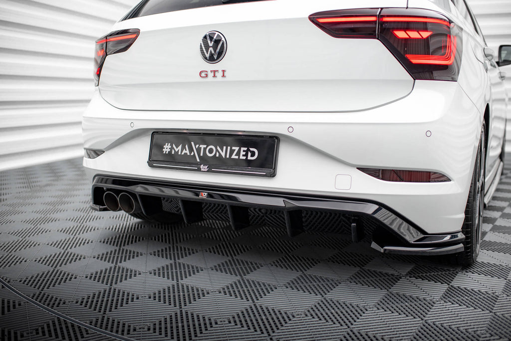 Maxton Design Diffusor Heck Ansatz passend für VW Polo GTI Mk6 Facelift