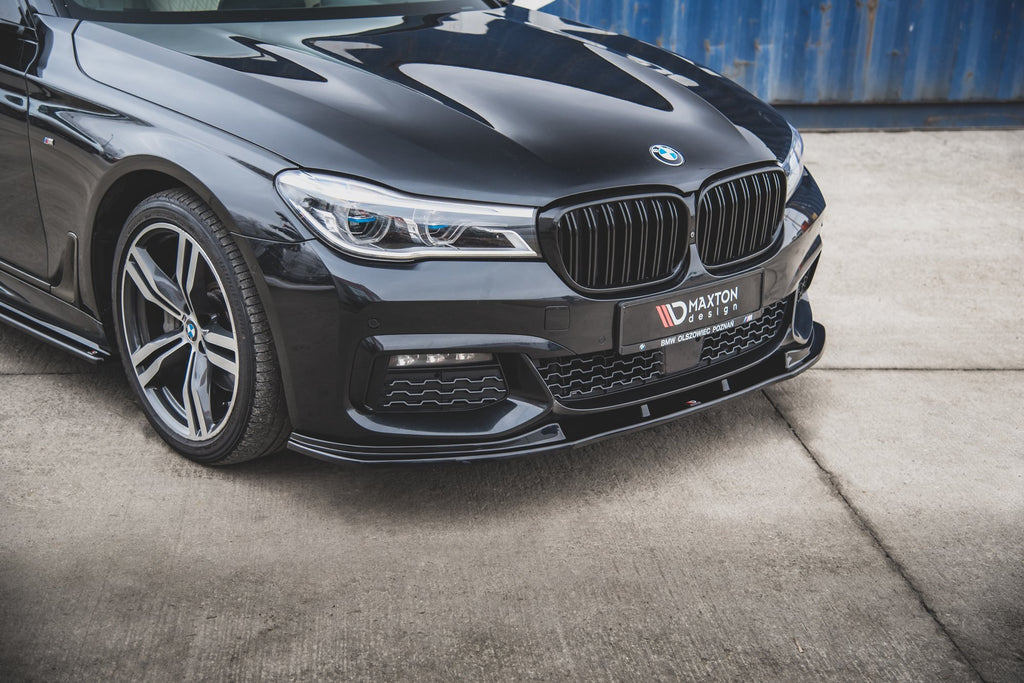 Maxton Design Street+ Spoilerlippe Front Ansatz V.2 passend für BMW 7 M-Paket G11 /G12 schwarz Hochglanz