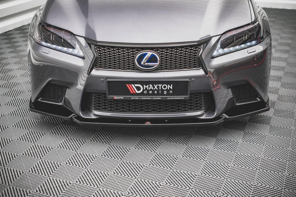 Maxton Design Street+ Spoilerlippe Front Ansatz V.1 passend für Lexus GS F Sport Mk4 (L10) schwarz Hochglanz