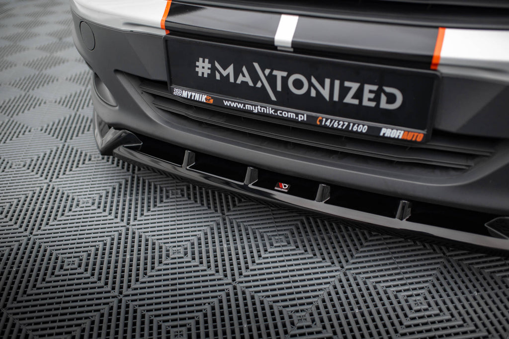 Maxton Design Street+ Spoilerlippe Front Ansatz passend für Ford Transit Courier Mk1 schwarz Hochglanz