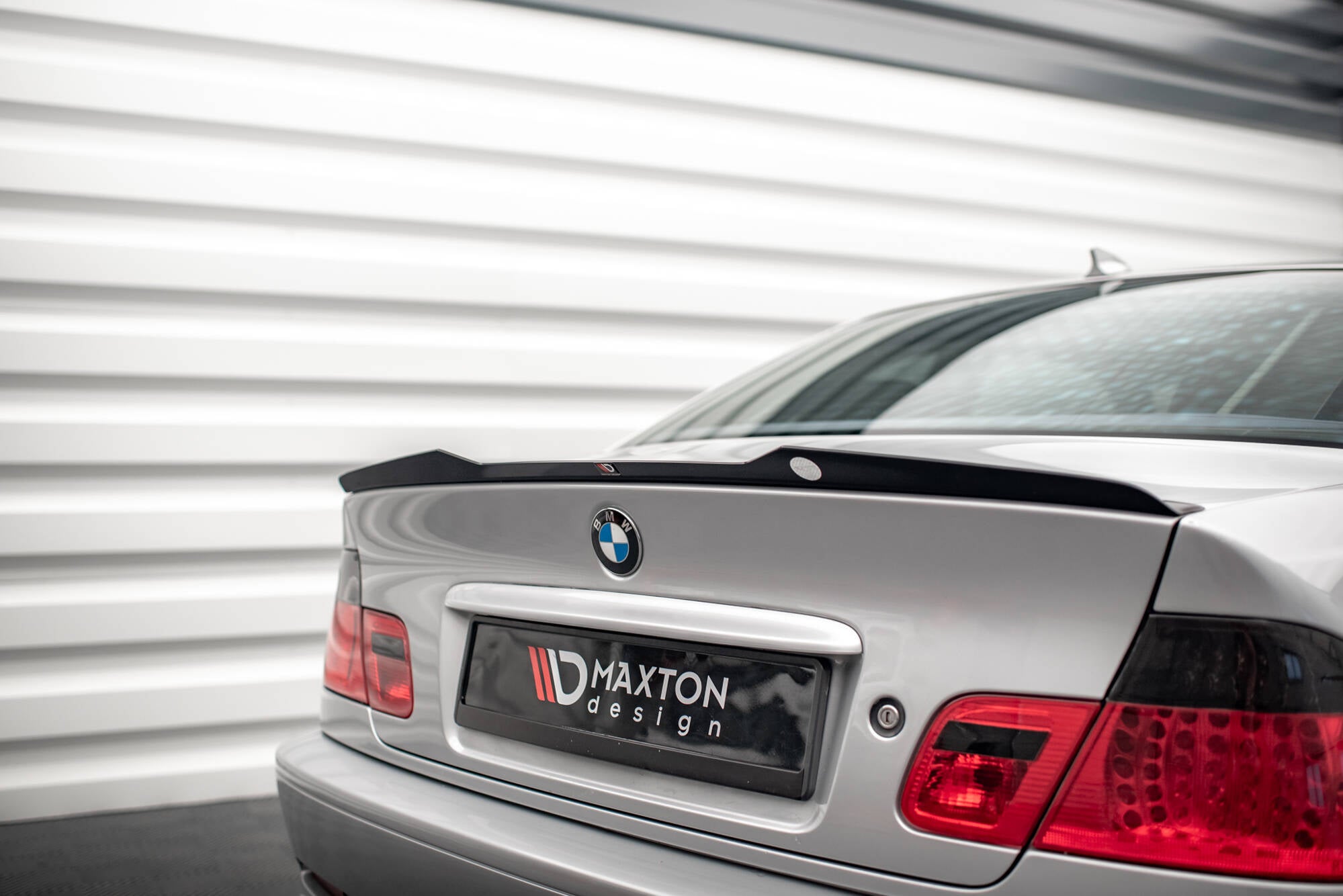 Maxton Design Spoiler CAP V.2 passend für BMW 3er Coupe E46 schwarz Hochglanz