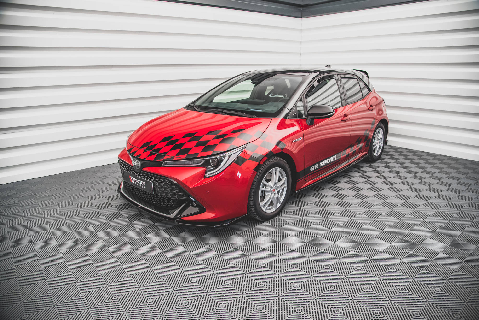 Maxton Design Street+ Seitenschweller Leisten passend für Toyota Corolla GR Sport Hatchback XII schwarz Hochglanz