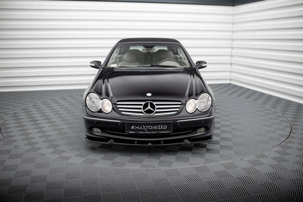 Maxton Design Street+ Spoilerlippe Front Ansatz V.2 passend für Mercedes-Benz CLK W209 schwarz Hochglanz