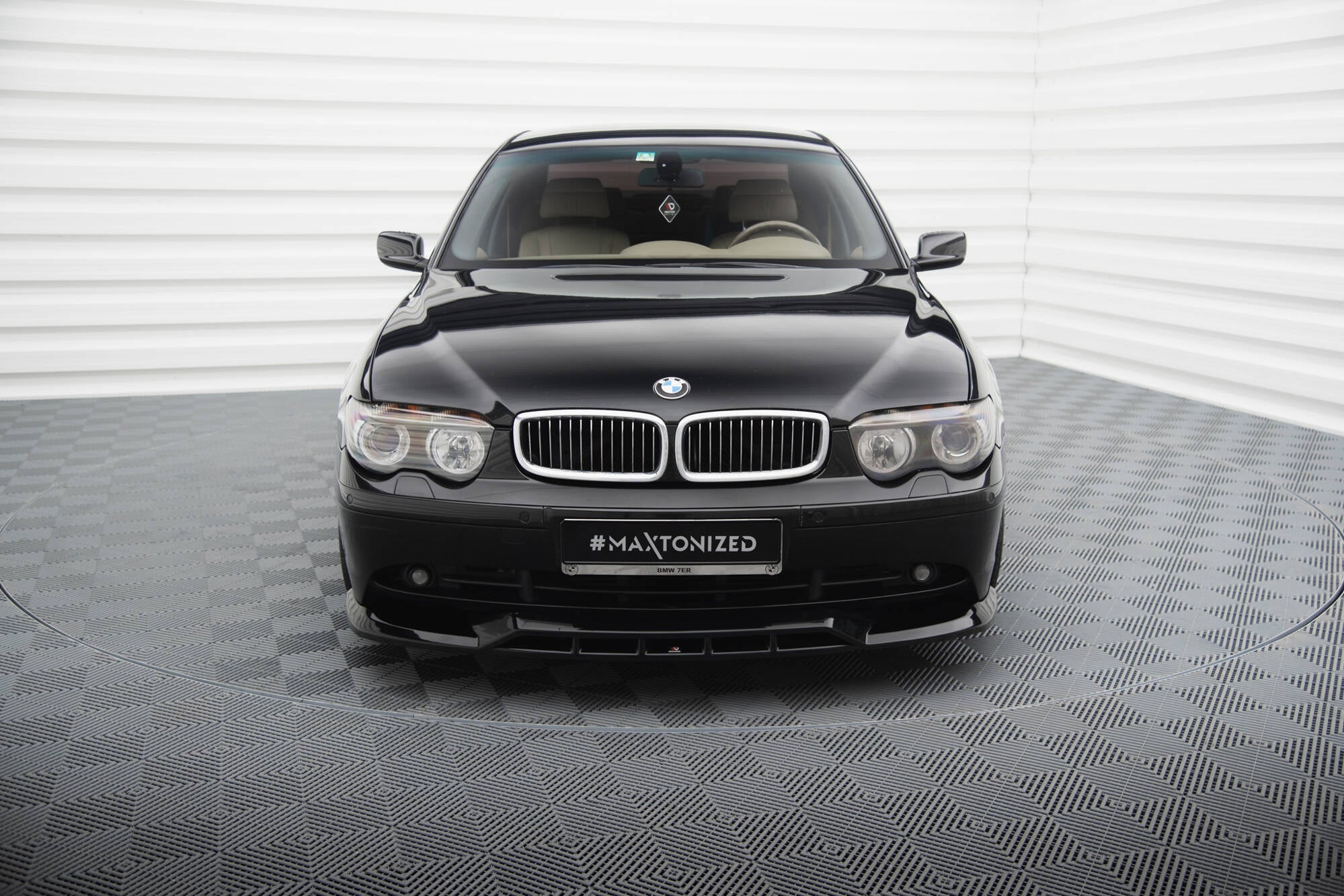 Maxton Design Street+ Spoilerlippe Front Ansatz passend für BMW 7 E65 schwarz Hochglanz