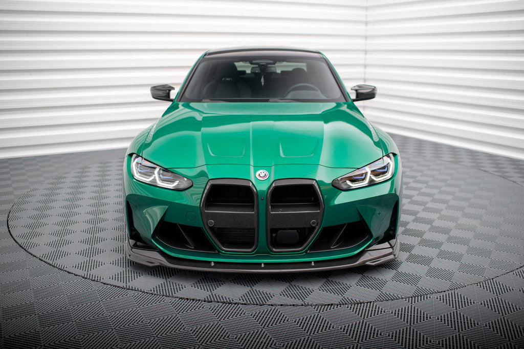 Maxton Design Prepreg Carbon Fiber Street+ Spoilerlippe Front Ansatz V.2 passend für BMW M3 Limousine / Touring G80 / G81