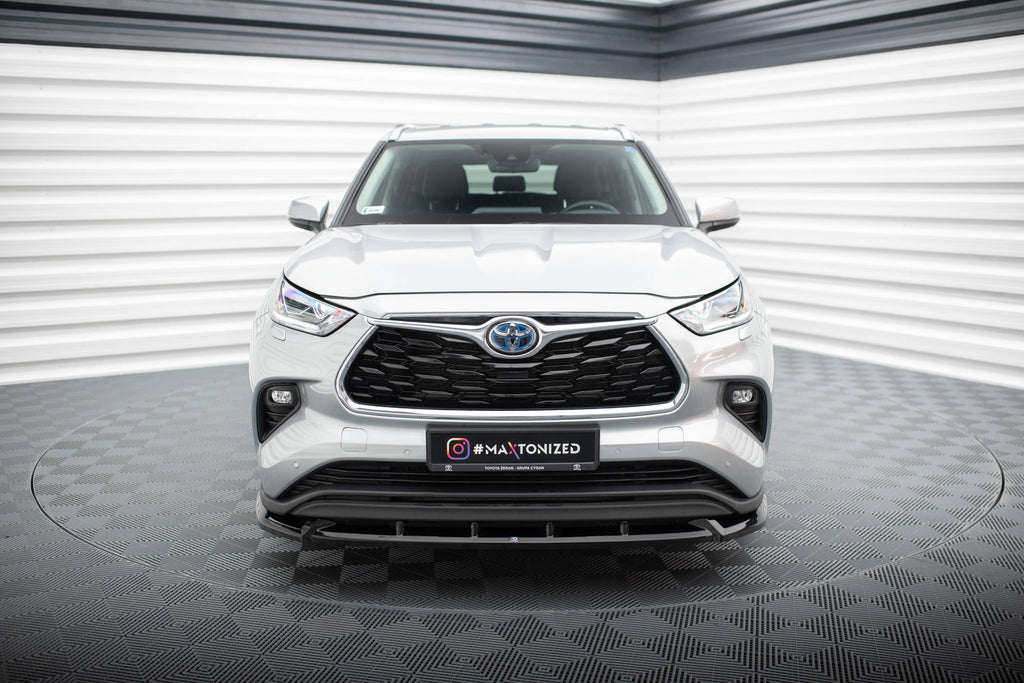 Maxton Design Street+ Spoilerlippe Front Ansatz V.1 passend für Toyota Highlander Mk4 schwarz Hochglanz