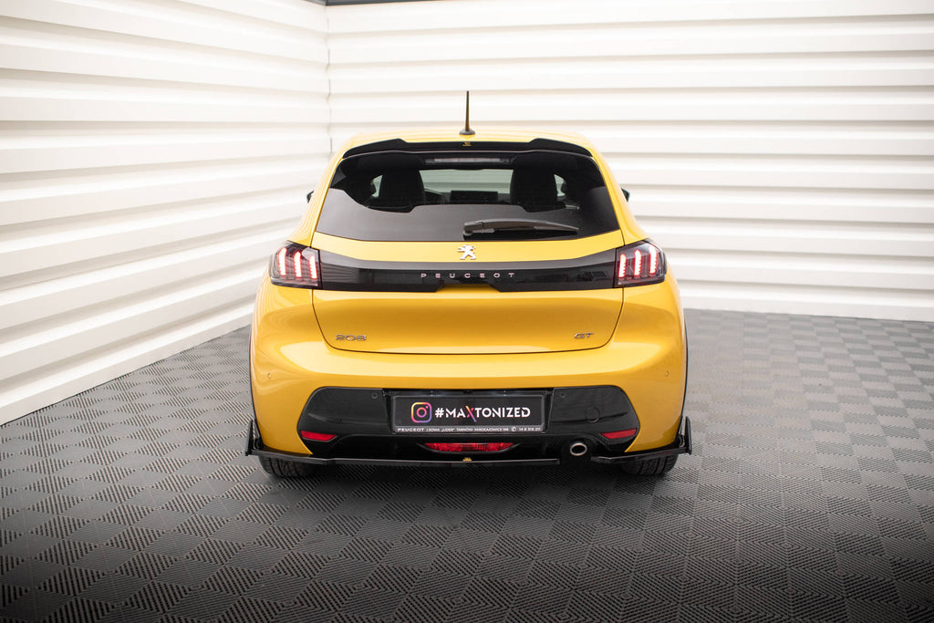 Maxton Design Heck Ansatz Flaps Diffusor V.1 + Flaps passend für Peugeot 208 GT Mk2