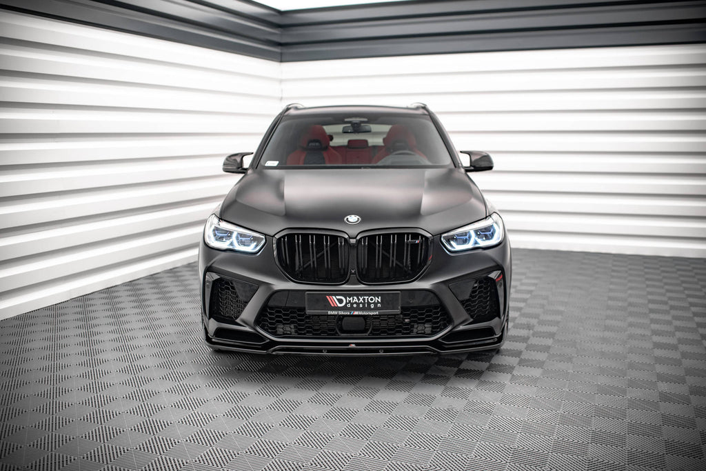 Maxton Design Street+ Spoilerlippe Front Ansatz V.3 passend für BMW X5M F95 schwarz Hochglanz
