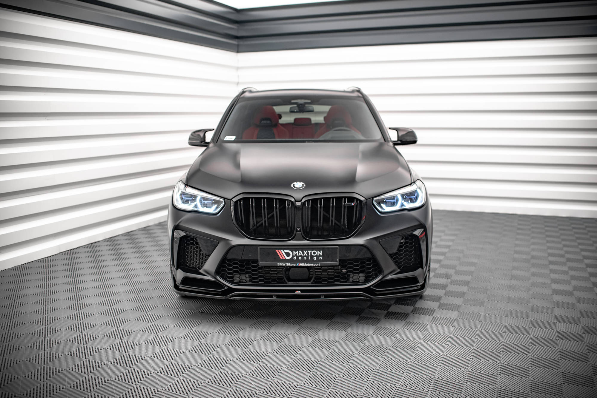 Maxton Design Street+ Spoilerlippe Front Ansatz V.3 passend für BMW X5M F95 schwarz Hochglanz