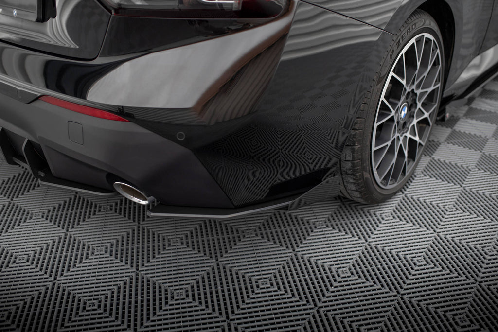 Maxton Design Street Pro Heck Ansatz Flaps Diffusor + Flaps passend für BMW 2 Coupe G42 schwarz Hochglanz