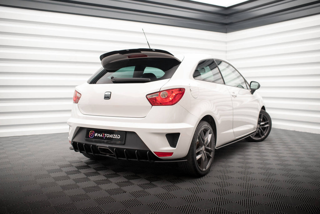 Maxton Design Spoiler CAP passend für SEAT IBIZA 4 SPORTCOUPE (vor Facelift) schwarz Hochglanz