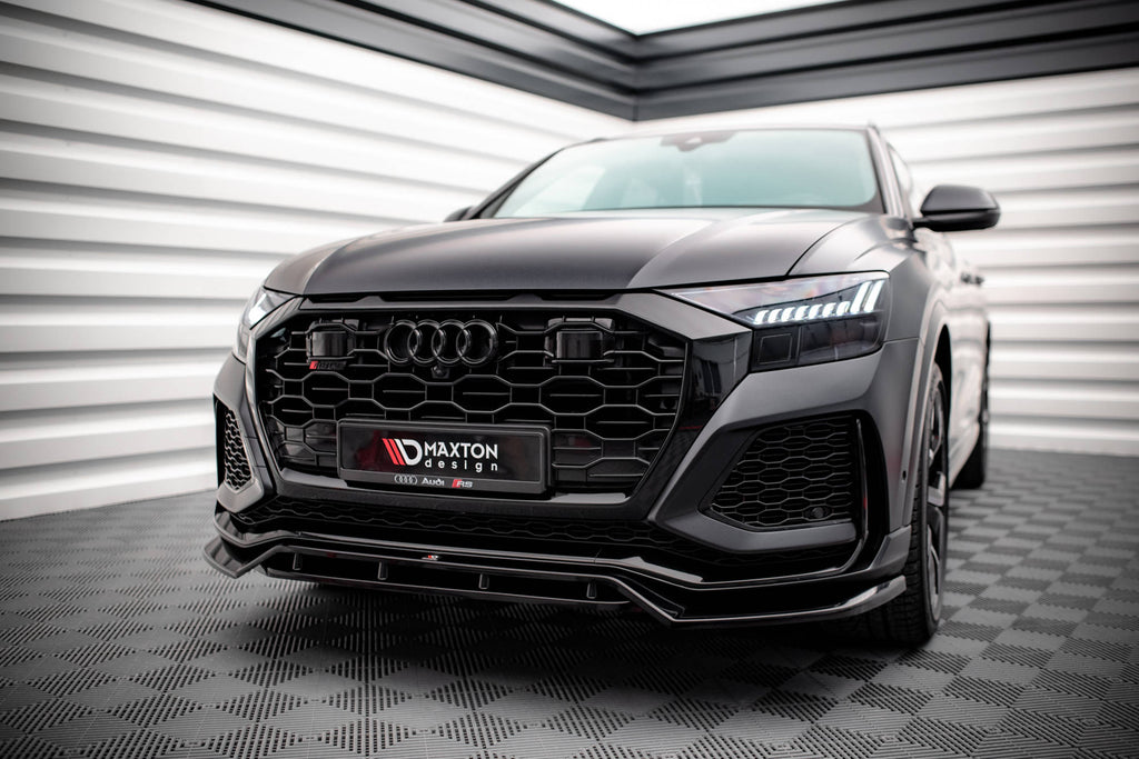 Maxton Design Street+ Spoilerlippe Front Ansatz V.3 passend für Audi RSQ8 Mk1 schwarz Hochglanz