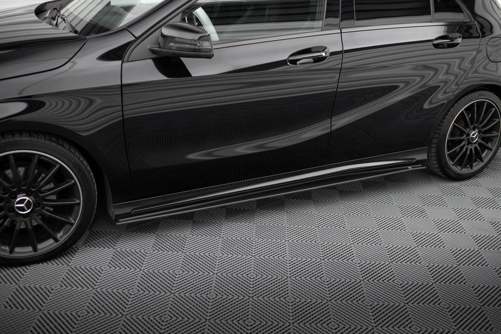 Maxton Design Street Pro Street+ Seitenschweller Leisten passend für Mercedes-Benz A AMG-Line W176 Facelift