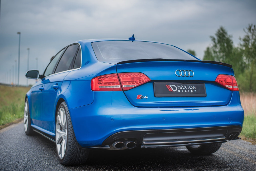 Maxton Design Spoiler CAP passend für Audi A4 Limousine B8 / B8 Facelift schwarz Hochglanz