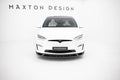 Maxton Design Street+ Spoilerlippe Front Ansatz V.3 passend für Tesla Model X Mk1 Facelift schwarz Hochglanz
