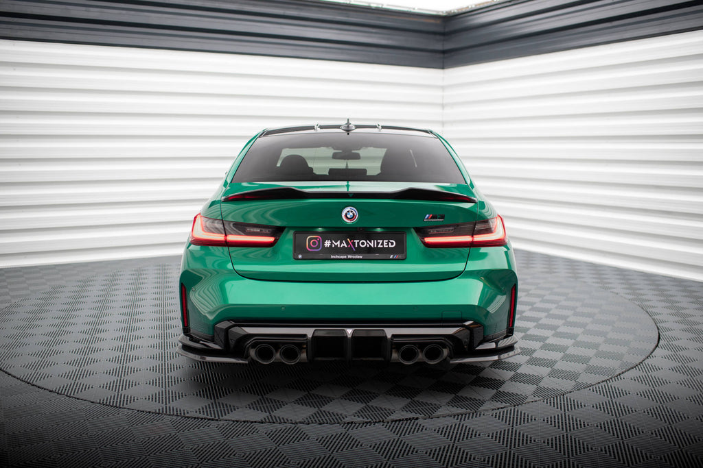 Maxton Design Prepreg Carbon Fiber Heck Ansatz Flaps Diffusor passend für BMW M3 Limousine / Touring G80 / G81