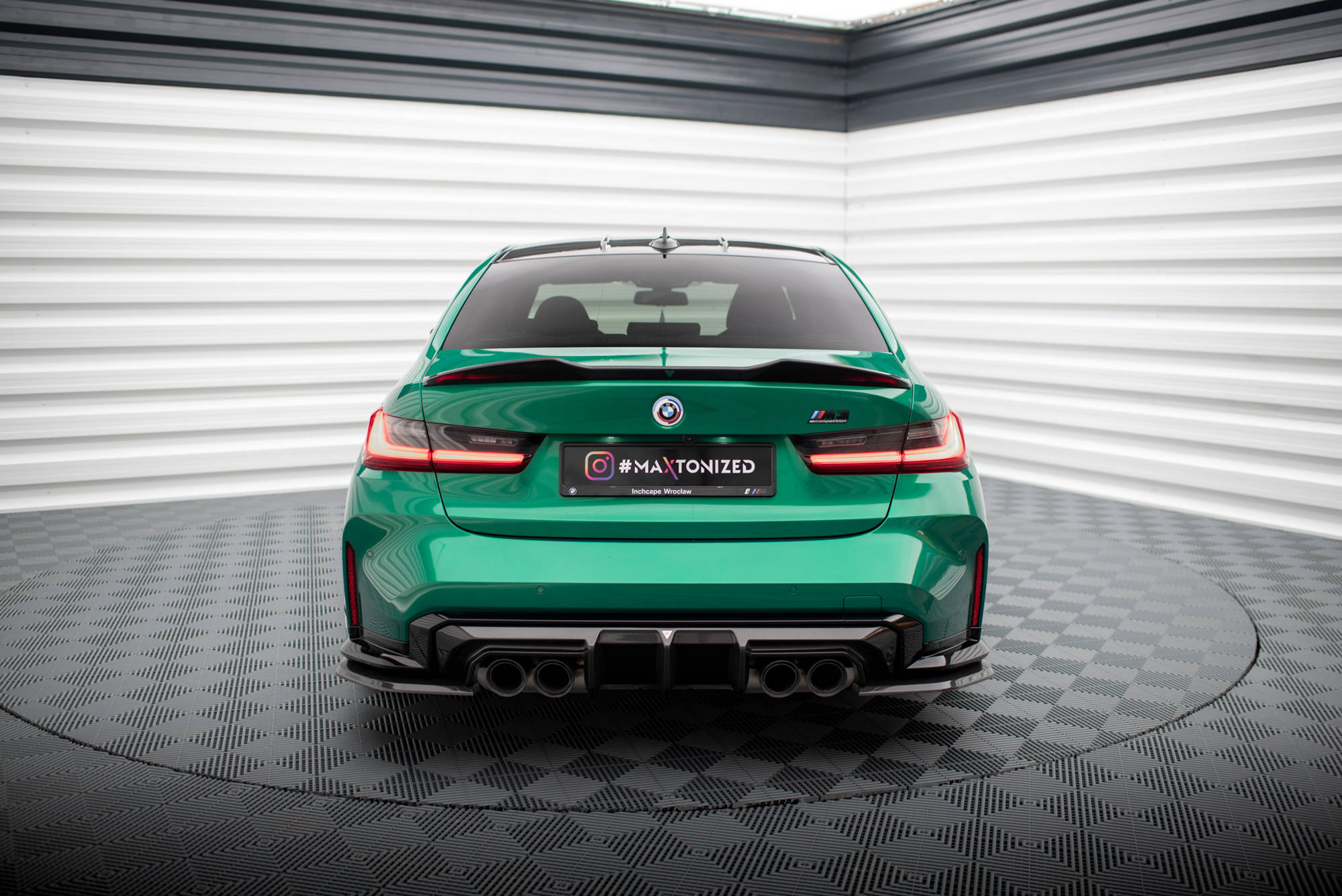 Maxton Design Prepreg Carbon Fiber Heck Ansatz Flaps Diffusor passend für BMW M3 Limousine / Touring G80 / G81
