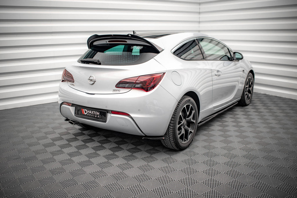 Maxton Design Heck Ansatz Flaps Diffusor V.1 passend für Opel Astra GTC OPC-Line J schwarz Hochglanz
