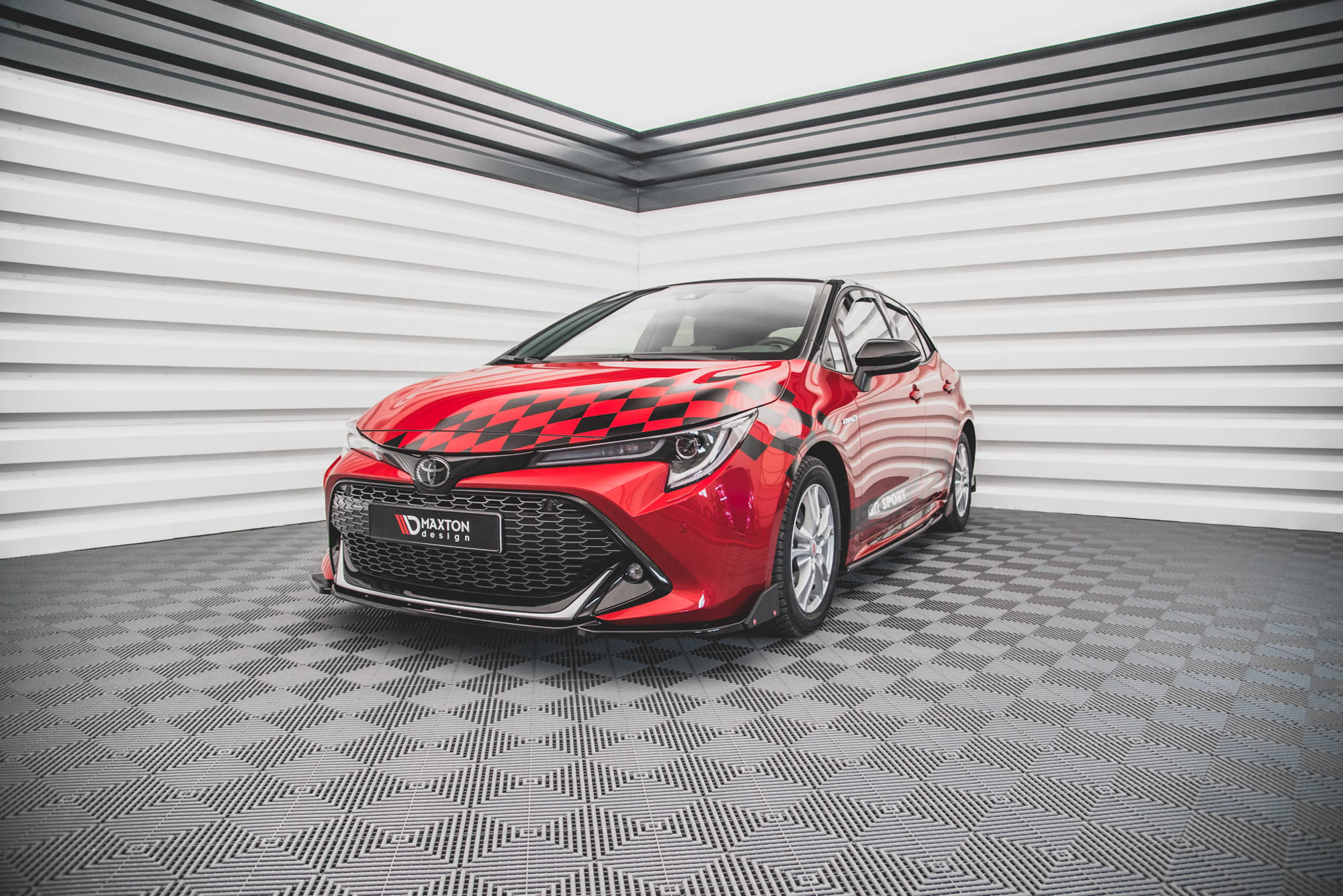 Maxton Design Street+ Spoilerlippe Front Ansatz V.1 + Flaps passend für Toyota Corolla GR Sport XII