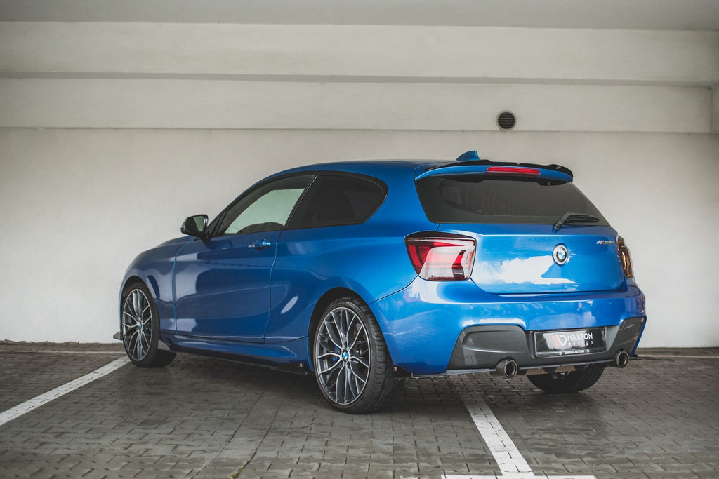 Maxton Design Street Pro Heck Ansatz Flaps Diffusor + Flaps passend für BMW M135i F20 schwarz Hochglanz