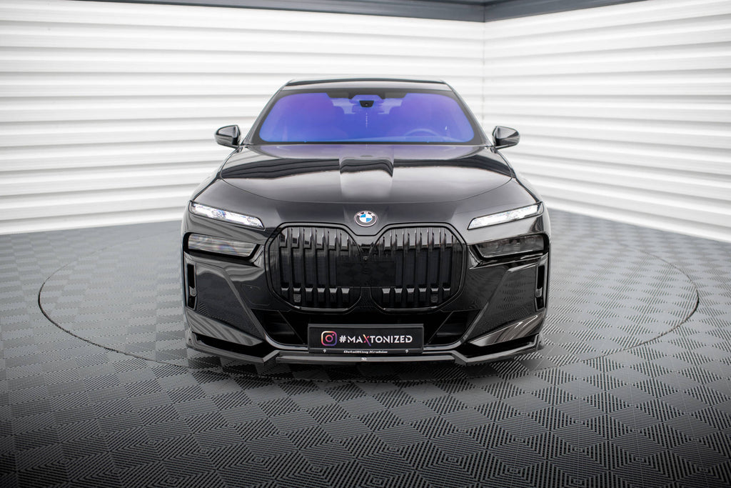 Maxton Design Street+ Spoilerlippe Front Ansatz V.3 passend für BMW 7 M-Paket / M760e / i7 M-Paket G70 schwarz Hochglanz
