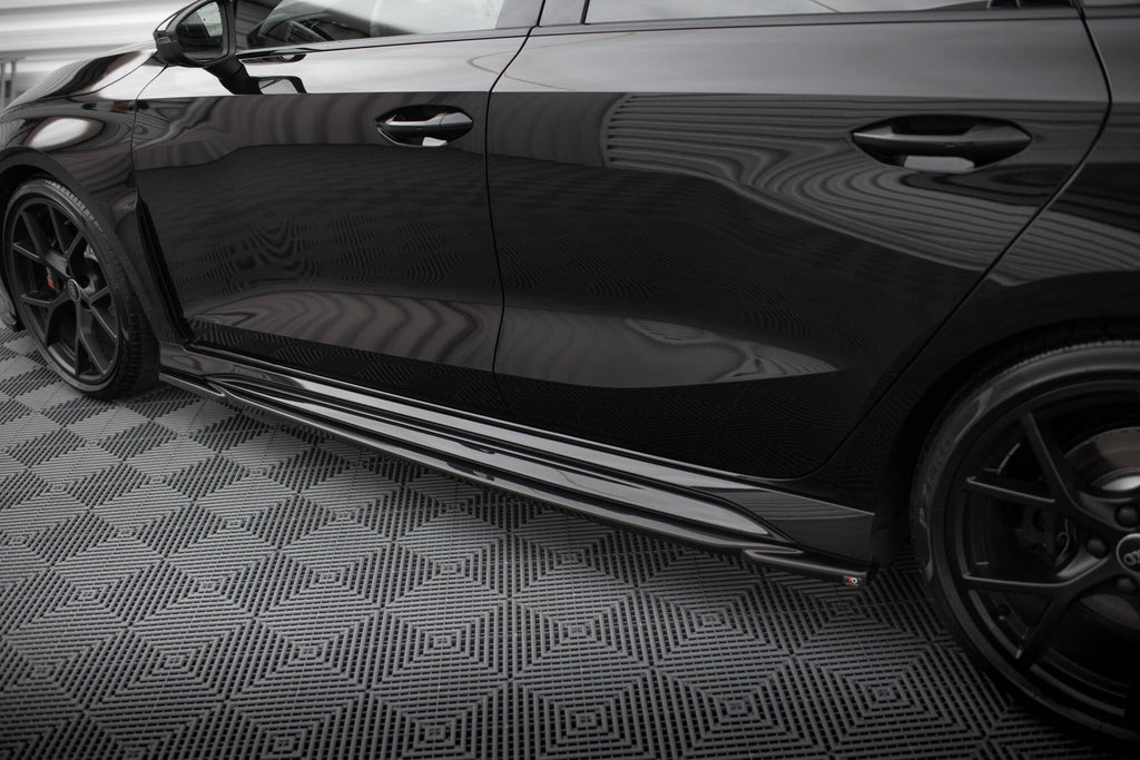 Maxton Design Street+ Seitenschweller Leisten passend für Audi RS3 Sportback 8Y schwarz Hochglanz