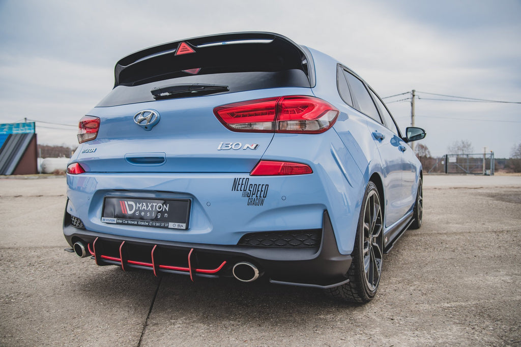 Maxton Design Robuste Racing Heckschürze V.1 passend für Hyundai I30 N Mk3 Hatchback
