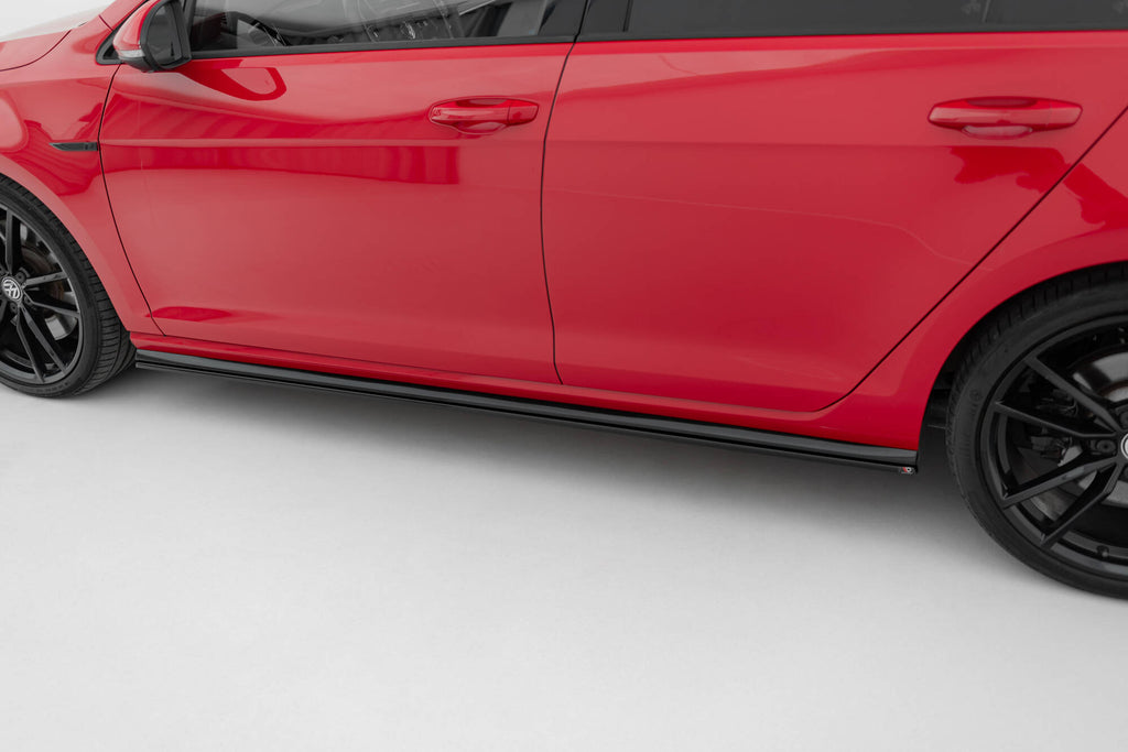 Maxton Design Street+ Seitenschweller Leisten V.2 passend für VW Golf R / R-Line Mk7 Facelift schwarz Hochglanz