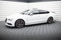 Maxton Design Street+ Seitenschweller Leisten passend für Audi S7 / A7 S-Line C7 FL schwarz Hochglanz