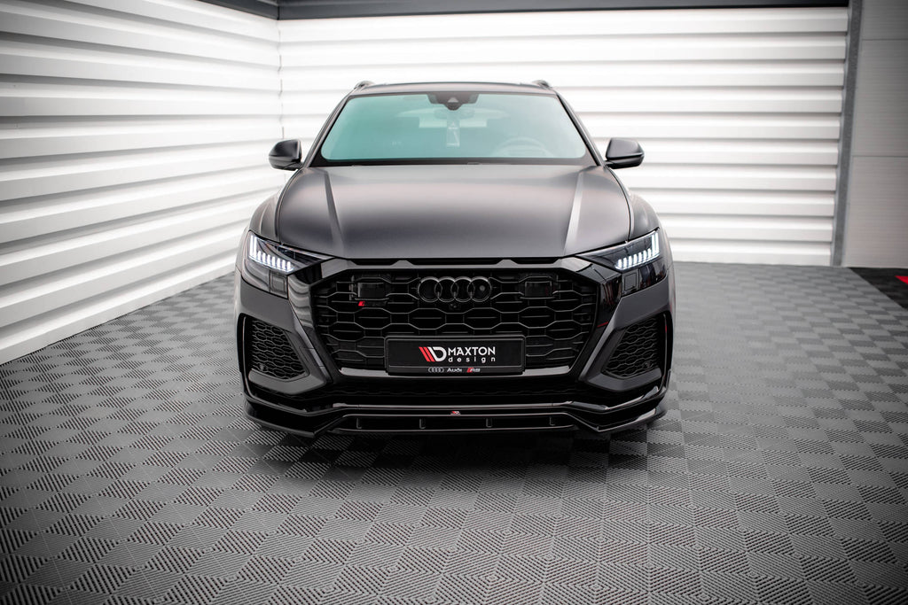 Maxton Design Street+ Spoilerlippe Front Ansatz V.3 passend für Audi RSQ8 Mk1 schwarz Hochglanz