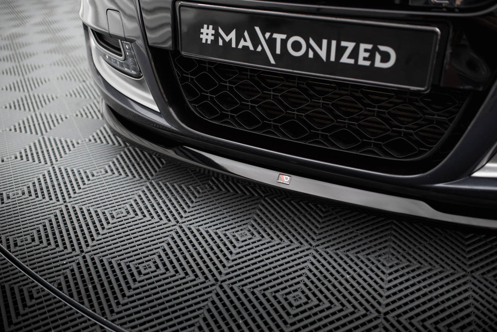 Maxton Design Street+ Spoilerlippe Front Ansatz V.2 passend für Renault Megane GT Mk3 Facelift schwarz Hochglanz