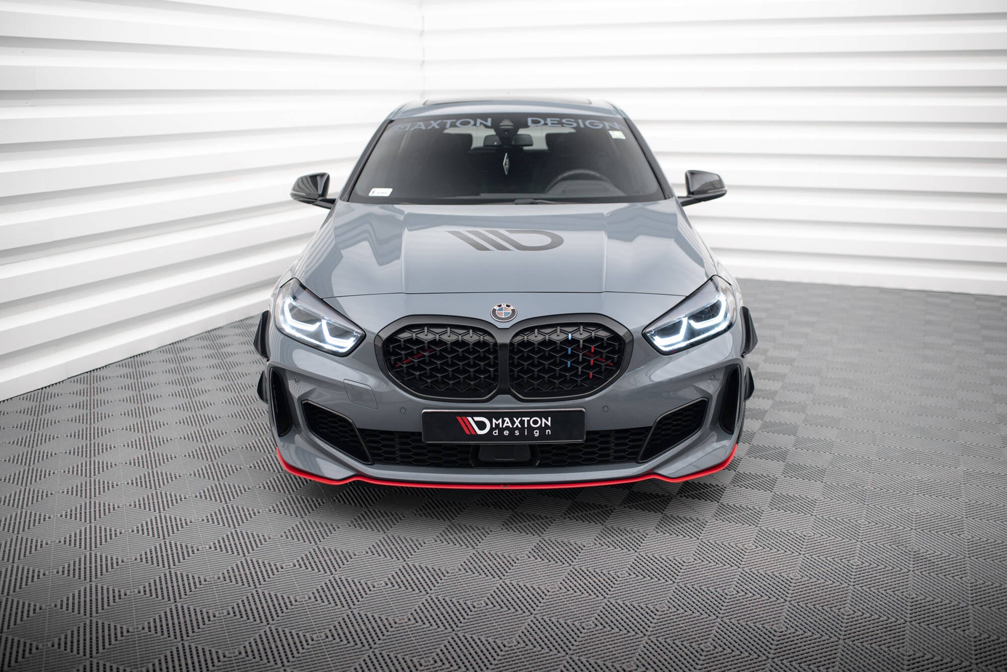 Maxton Design Street+ Spoilerlippe Front Ansatz V.4 passend für BMW 1er M-Paket/ M135i / 128ti F40