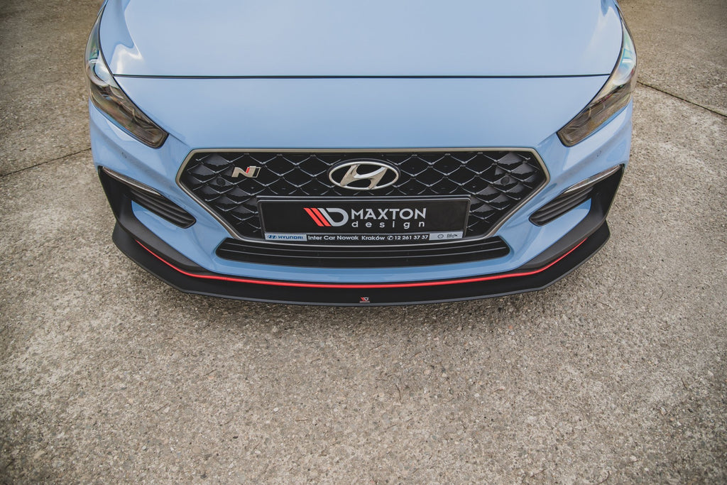 Maxton Design Street Pro Street+ Spoilerlippe Front Ansatz passend für + Flaps passend für Hyundai I30 N Mk3 Hatchback / Fastback schwarz Hochglanz