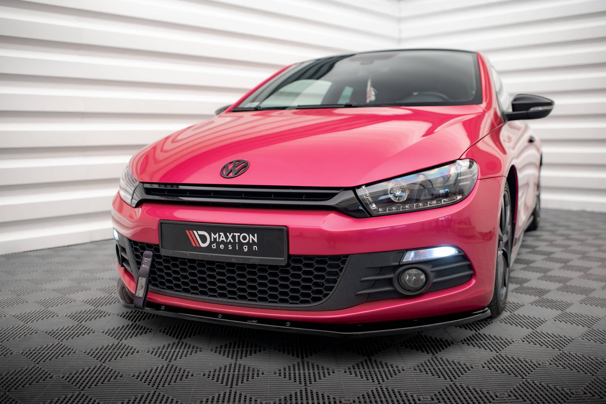 Maxton Design Street+ Spoilerlippe Front Ansatz passend für VW SCIROCCO schwarz Hochglanz