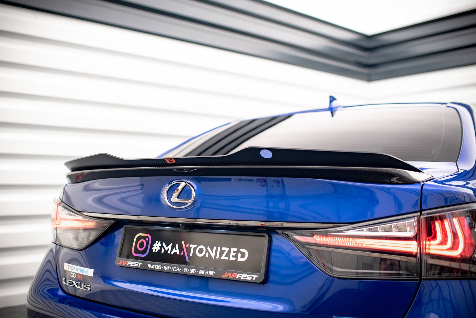 Maxton Design Spoiler CAP für Lexus GS F Mk4 Facelift Carbon Look
