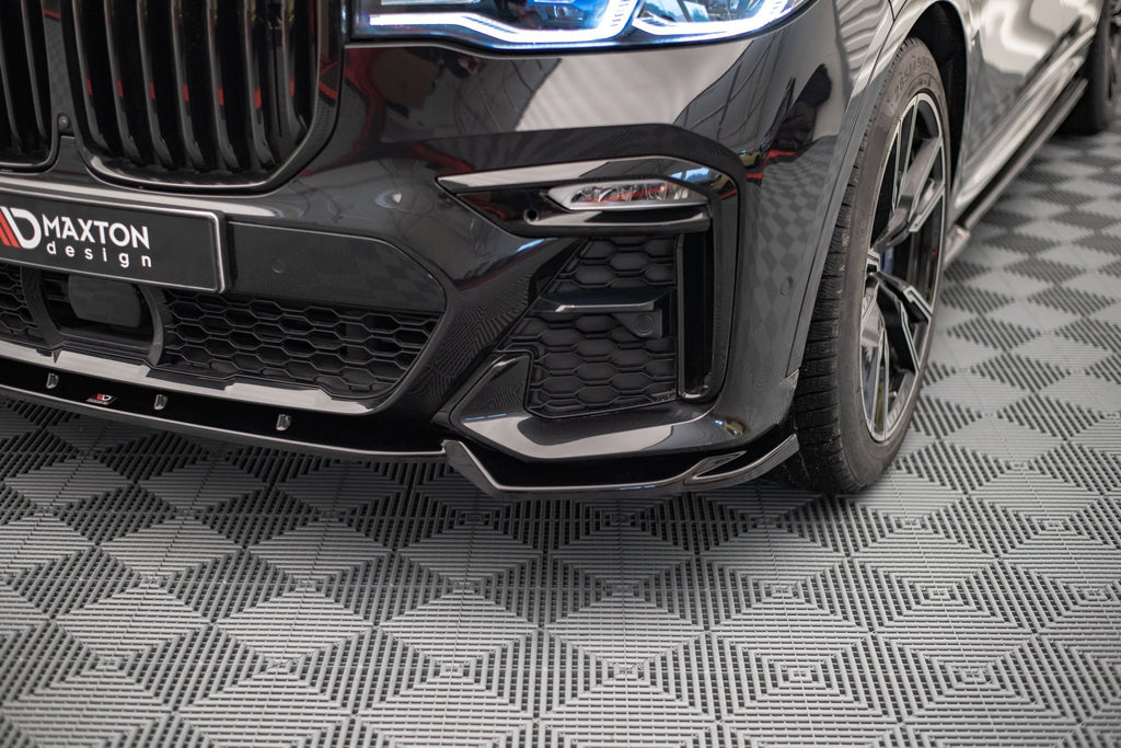 Maxton Design Street+ Spoilerlippe Front Ansatz V.2 passend für BMW X7 M-Paket G07 schwarz Hochglanz