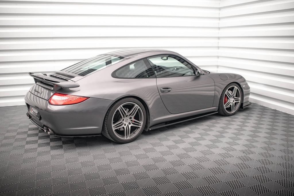 Maxton Design Street+ Seitenschweller Leisten passend für Porsche 911 Carrera / Carrera GTS 997 Facelift schwarz Hochglanz