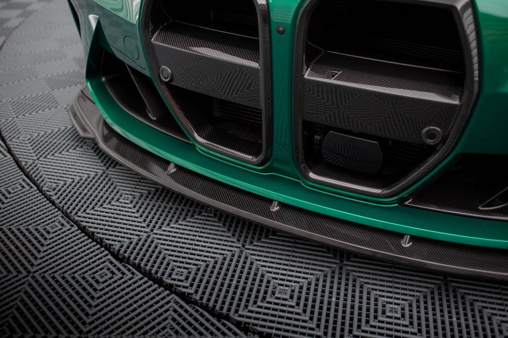 Maxton Design Prepreg Carbon Fiber Street+ Spoilerlippe Front Ansatz V.2 passend für BMW M3 Limousine / Touring G80 / G81