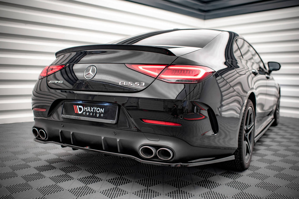 Maxton Design Street+ Mittlerer Diffusor RACE passend für Mercedes-AMG CLS 53 C257 schwarz Hochglanz