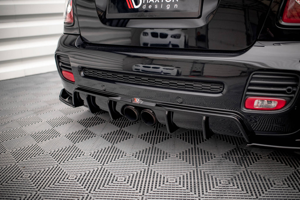 Maxton Design Diffusor Heck Ansatz passend für Mini Cooper John Cooper Works R56 schwarz Hochglanz