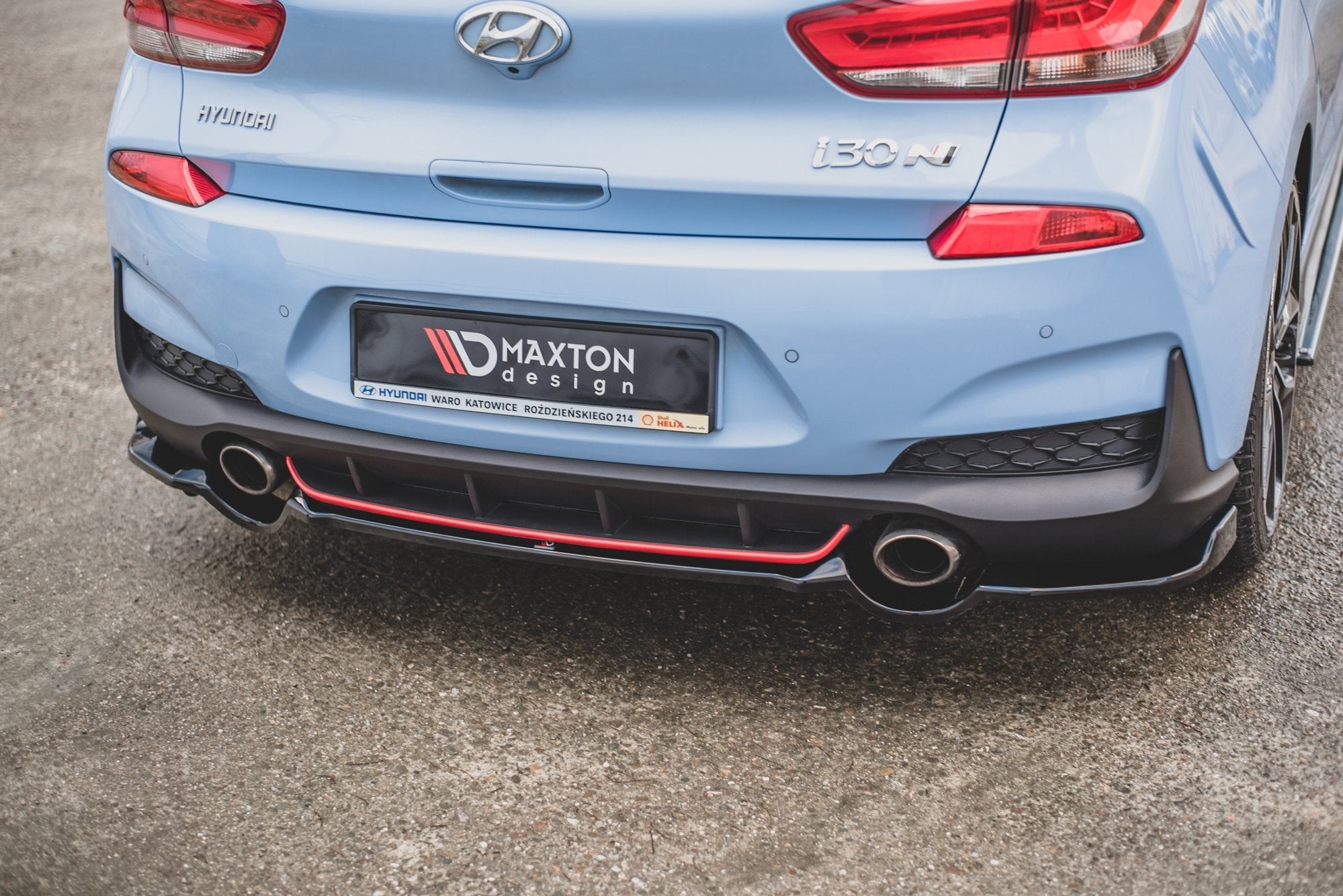 Maxton Design Heckansatz Hyundai I30 N Mk3 Hatchback schwarz Hochglanz für Hyundai I30 N Mk3