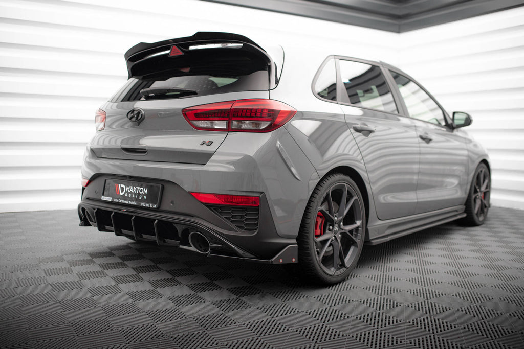 Maxton Design Heck Ansatz Flaps Diffusor V.4 + Flaps passend für Hyundai I30 N Hatchback Mk3 Facelift