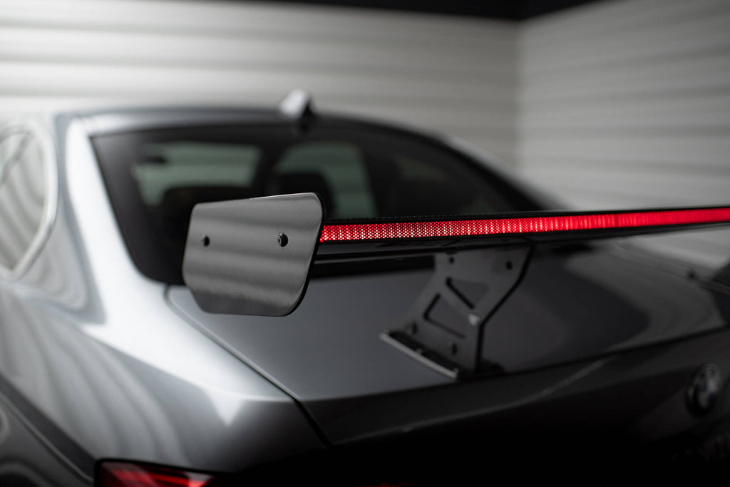 Maxton Design Carbon Spoiler With Internal Brackets Uprights + LED BMW 3er / M3 Coupe E92 für BMW 3er E92