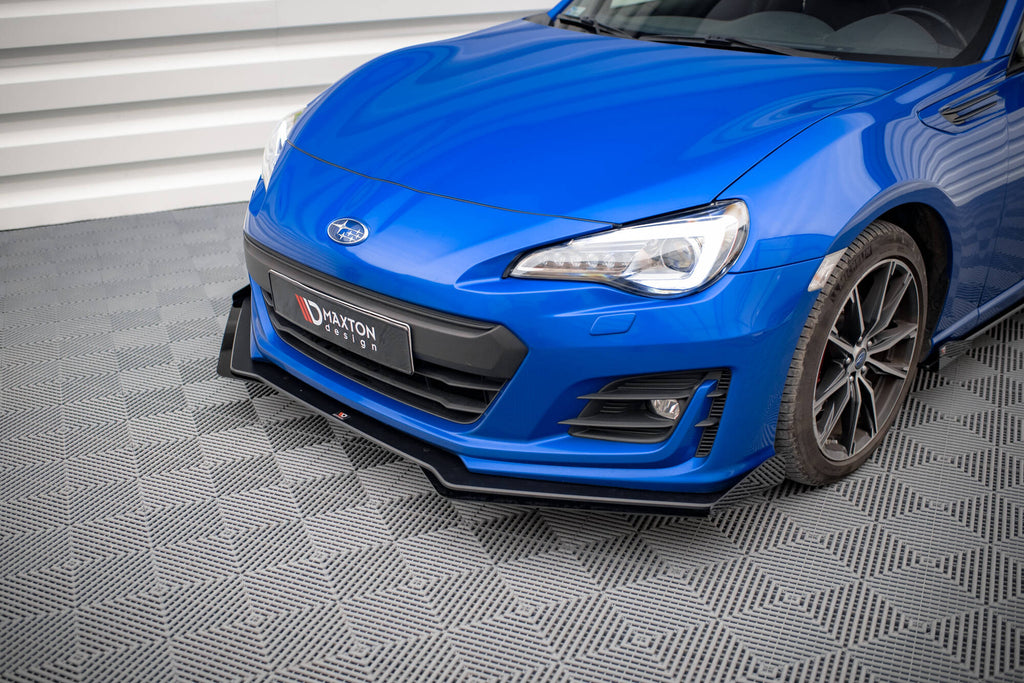Maxton Design Front Stoßstange Flaps passend für Subaru BRZ Mk1 Facelift schwarz Hochglanz