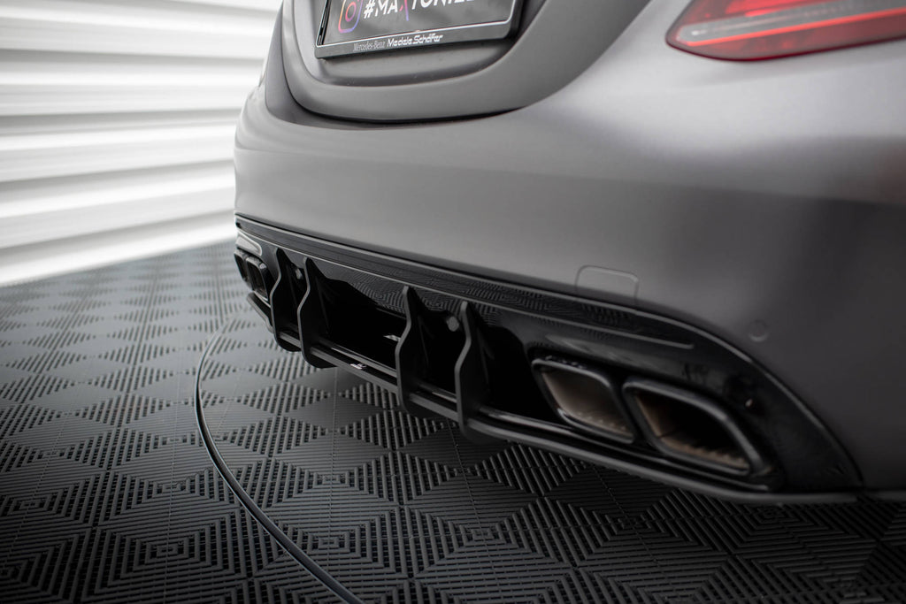 Maxton Design Street Pro Heckschürze passend für Mercedes-AMG C63 Limousine / Kombi W205 Facelift