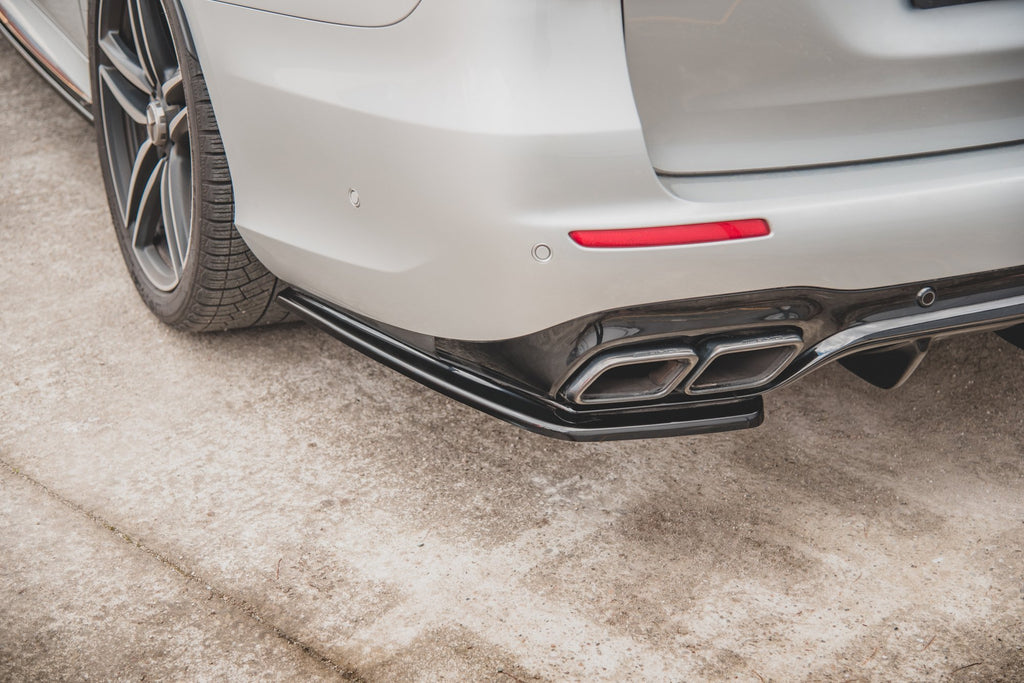 Maxton Design Heck Ansatz Flaps Diffusor passend für Mercedes-Benz E63 AMG Kombi/Limousine S213/W213 schwarz Hochglanz