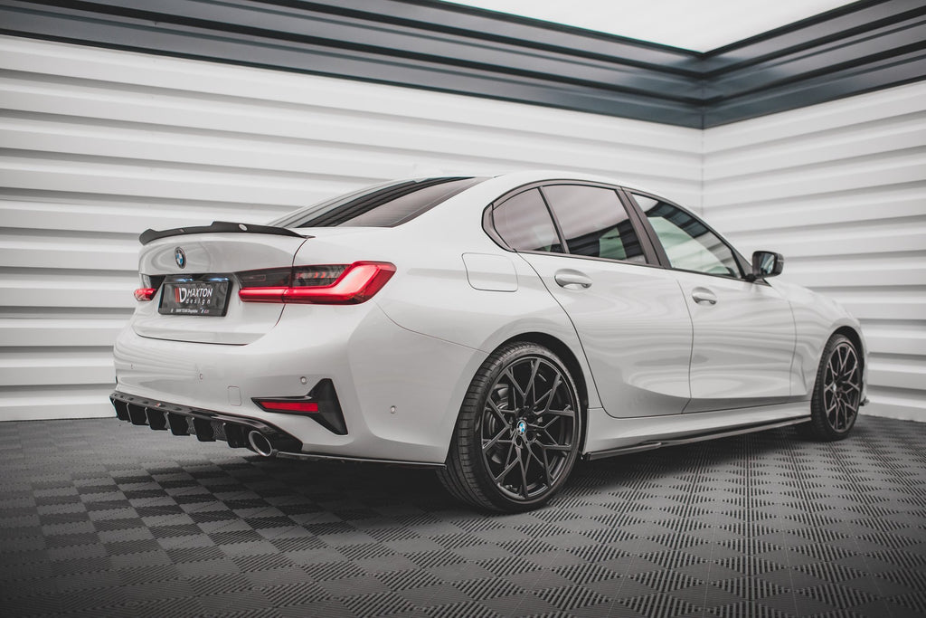 Maxton Design Street+ Seitenschweller Leisten passend für BMW 3er G20 / G21 schwarz Hochglanz